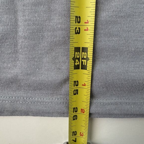 Women’s Short Tie Sleeve Tee Shirt Gray Size XL - Picture 9 of 9